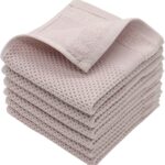 ONLY $4.89! Set of 6, Quick Drying Dish Towels for Kitchen (Pink, 12 Inch x 12 Inch) Thumbnail