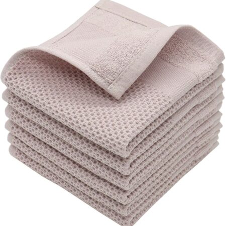 ONLY $4.89! Set of 6, Quick Drying Dish Towels for Kitchen (Pink, 12 Inch x 12 Inch) Thumbnail