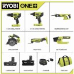 $100 OFF! RYOBIONE+ 18V Lithium-Ion Cordless 6-Tool Combo Kit with (2) Batteries, Charger, and Bag ONLY $199! (Was $299) Thumbnail