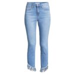 ONLY $10! Curvy High Waist Fringed Hem Ankle Jeans! Thumbnail