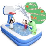 Blow Up Kiddie Lounge Pool with Basketball Hoop and Dinosaur ONLY $36! (was $59) Thumbnail