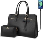 2pc Set Laptop Tote Bag for Large Waterproof with USB Charging Port ONLY $36! (was $50) Thumbnail