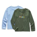 ONLY $5! 2 PACK Little & Big Girls Round Neck Long Sleeve T-Shirts Thumbnail