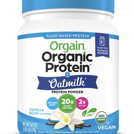 Orgain Plant-Based Protein Powder + Oatmilk, Vanilla Bean, 20g of Vegan Protein ONLY $16! (was $22) Thumbnail