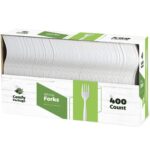 $11.99! 400 Light-Weight White Disposable Plastic Forks Thumbnail