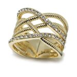 Gold-Tone Pave Crystal Roped Ring $12.50 Thumbnail
