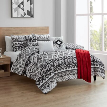 Price drop! Black Tribal Diamond, 7 Pieces Comforter Set only $39.99 Thumbnail