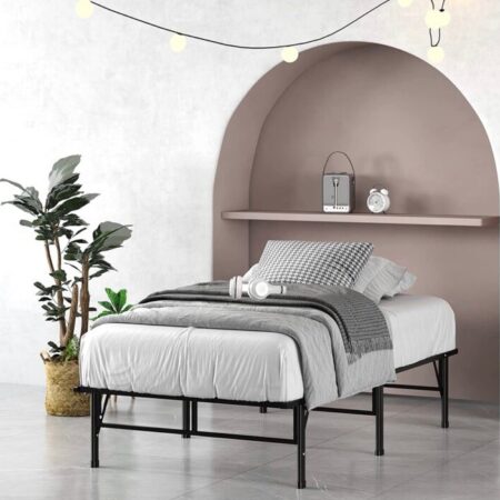 65% OFF! Compact Mattress Foundation 14 Inch Metal Bed Frame No Box Spring Needed! ONLY $55! (Was $160) Thumbnail