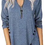 Price drop! Women’s V-Neck Button Zipper T-Shirt Only $17.49(was $24.99)! Thumbnail