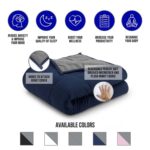 85% OFF! Reversible Weighted Anti-Anxiety Blanket – Grey/Navy – 20lbs ONLY $28 (was $199) Thumbnail