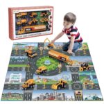 Diecast Engineering Construction Vehicle Toy Set w/ Play Mat,Truck ONLY $17! (was $39) Thumbnail