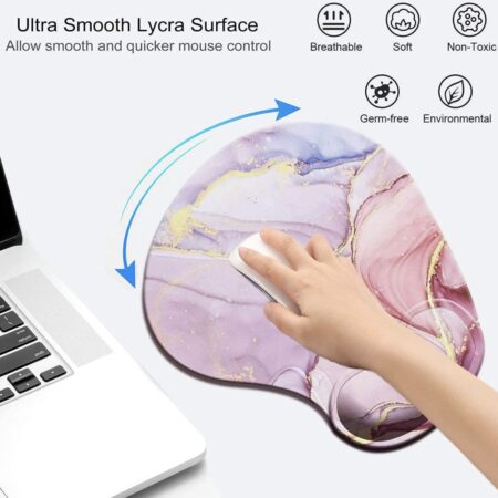ONLY $6.98! (was $9.99) Ergonomic Mouse Pad with Wrist Support, Non Slip Mousepad with Lycra Cloth, Thumbnail