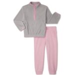 ONLY $6! Girls Solid Microfleece Half-Zip Pullover and Jogger 2-Piece Set, Sizes 4-18 & Plus Thumbnail