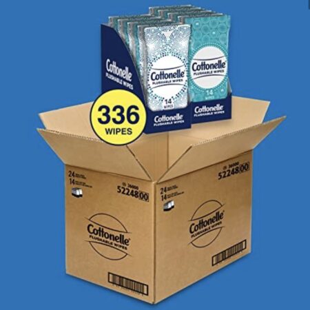 ONLY $5.41! Cottonelle Flushable Wipes, 24 Individually Wrapped Packs, 14 Wipes Each Pack Thumbnail
