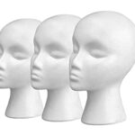 PRICE DROP! 3 Pcs Styrofoam Wig Head – Tall Female Foam Mannequin Wig Stand ONLY $16! (was $24) Thumbnail