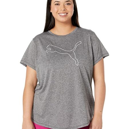 ONLY $10! PUMA Plus Size Ready To Go Heather Logo Tee Thumbnail