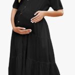Price drop! Casual Maternity Midi Dress only $16.50! Thumbnail
