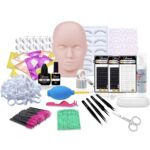 Eyelash Training Tool Kit For Beginners with Flat Mannequin Head Individual Lashes Tweezers ONLY $32! Thumbnail