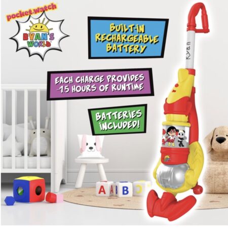 CLEARANCE! Ryan’s World Children’s Toy Vacuum Cleaner with Real Suction Power ONLY $8.74 (was $25) Thumbnail
