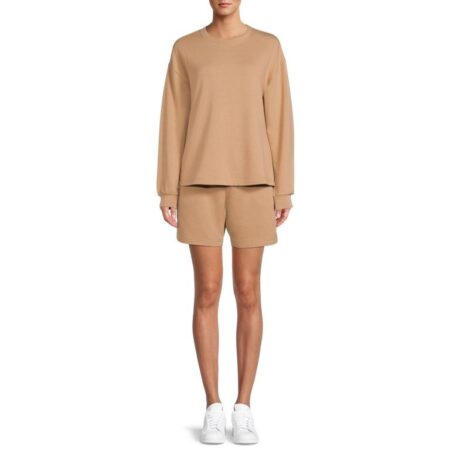 ONLY $9.99! Women’s Active Fleece Short Set, 2-Piece Thumbnail