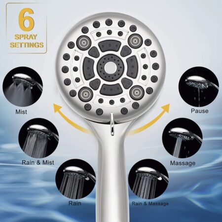6 Functions High Pressure Handheld Shower Head ONLY $11.99! Thumbnail