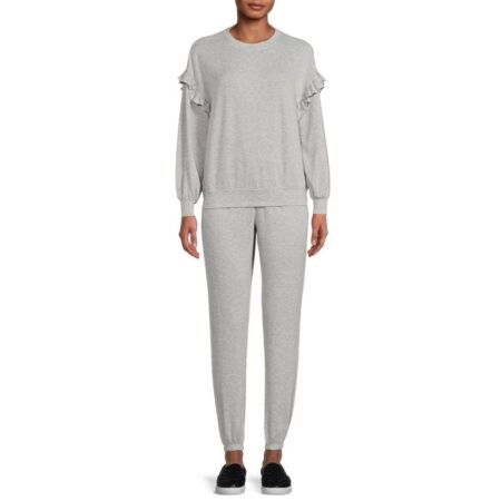 ONLY $9.99! Women’s Athleisure Baby Terry Set, 2-Piece Thumbnail