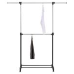 HOT! ONLY $8! Adjustable Double Rod Garment Rack Black – Room Essentials Thumbnail