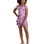 ONLY $11! Justice Girls Button Front Top and Ruffle Skirt 2-Piece Outfit Set, Sizes XS-XXL Thumbnail