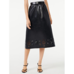 Price drop! Women’s Faux Leather Midi Skirt only $14! Thumbnail