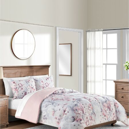 OMG!  Twin Floral/Solid 3 Piece Comforter Bedding Sets ONLY $14.99! (was $80) Thumbnail