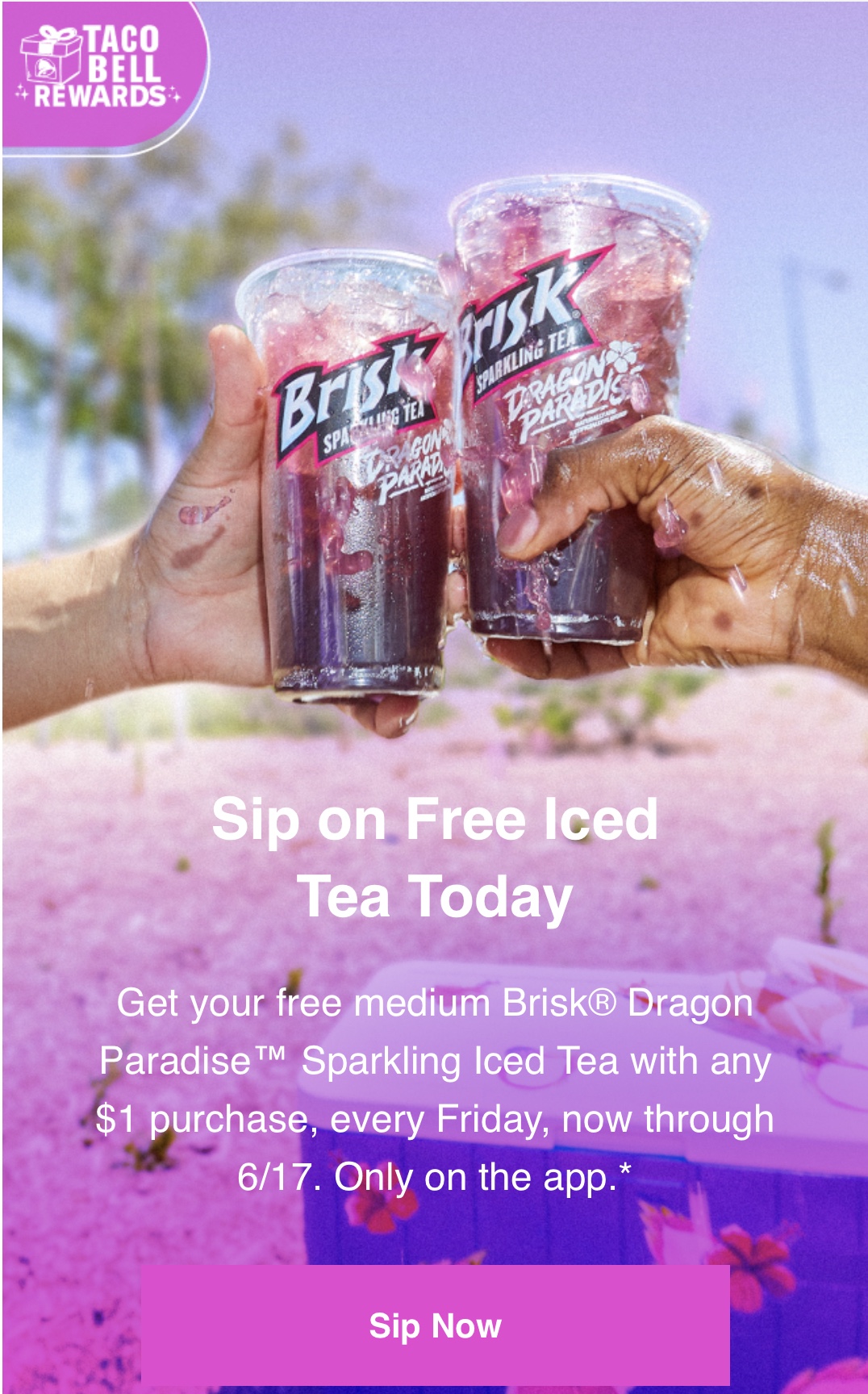 FREE Brisk Dragon Iced Tea at Taco Bell! » One Cute Couponer