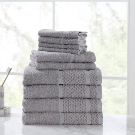 ONLY $11! 10 Piece 100% Cotton Bath Towel Set Thumbnail