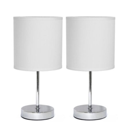 ONLY $21! Basic Table Lamp with Fabric Shade 2 Pack Set Thumbnail
