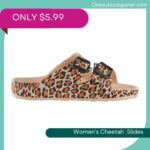 $5.99! Women’s 2-Buckle Cheetah Sport Slides Thumbnail