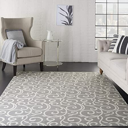 Price drop! 6′ x 9′ Nourison Grafix Grey Rug $63.99! Thumbnail