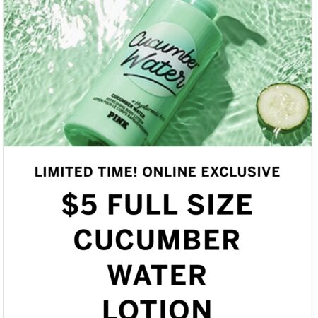 Today Only! Victorias Secret Cucumber Water lotion ONLY $5! (was $17.99) Thumbnail