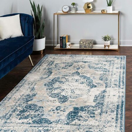 Traditional Vintage Blue (5′ x 8′)Rug only $51 Thumbnail