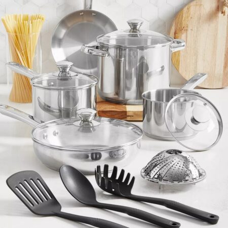 Price drop! 13 PC Stainless Steel Cookware Set only $34.99! Thumbnail