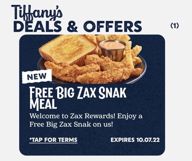 FREE Big Zax Snak Meal from Zaxby’s One Cute Couponer
