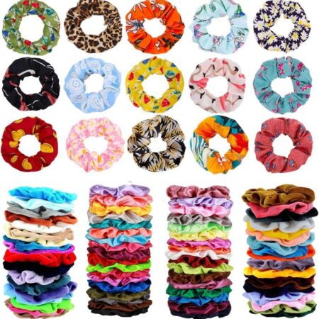 Hot deal! 66 Pack Hair Scrunchies only $9.99! Thumbnail