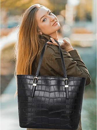 Crocodile Pattern Large Handbag NOW $24! (was $69) Thumbnail
