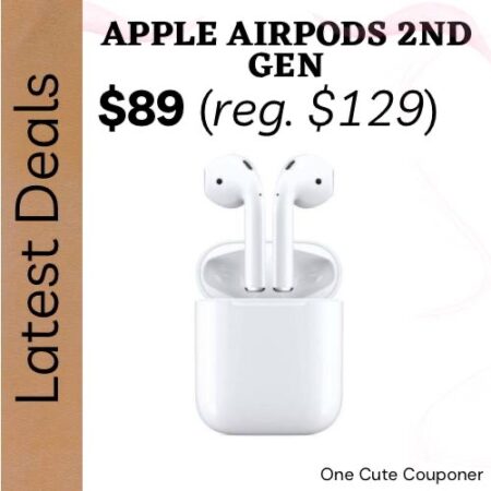 Apple AirPods 2nd Generation with Charging Case ONLY $89 (was $129)! Thumbnail