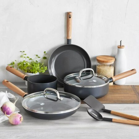 HUDSON CERAMIC NONSTICK 8-PIECE COOKWARE SET NOW $87.99 (WAS $219) Thumbnail