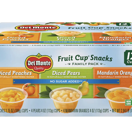 Del Monte 12 Pack No Sugar Added Variety Fruit Cups  4 Oz Thumbnail