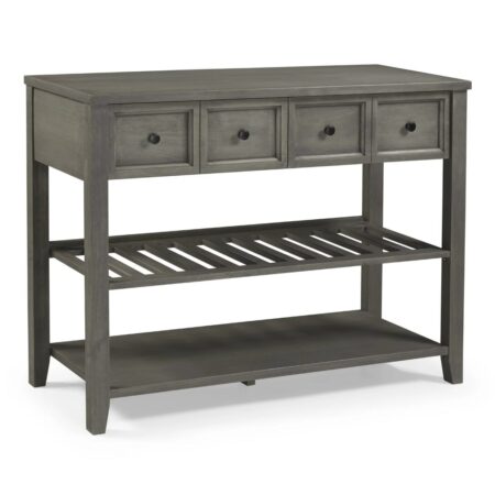 NOW $95 (was $365) Birch Harbor Dana 2-Drawer Solid Wood Grey Buffet Table Thumbnail