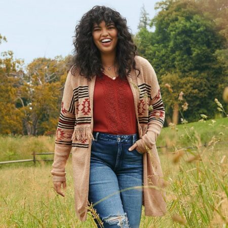 Geo Duster Fringe Cardigan NOW $13.99 (WAS $49) Thumbnail
