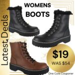 Women’s Faux Fur Trim Lug Sole Boot ONLY $19.99 (WAS $54)! Thumbnail