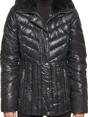 PRICE DROP! Guess Faux Fur Collar Puffer Jacket NOW $79.97 (was $225) Thumbnail