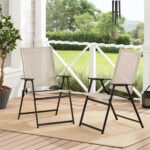 Set of 2 Outdoor Patio Steel Sling Folding Chairs ONLY $35 Thumbnail