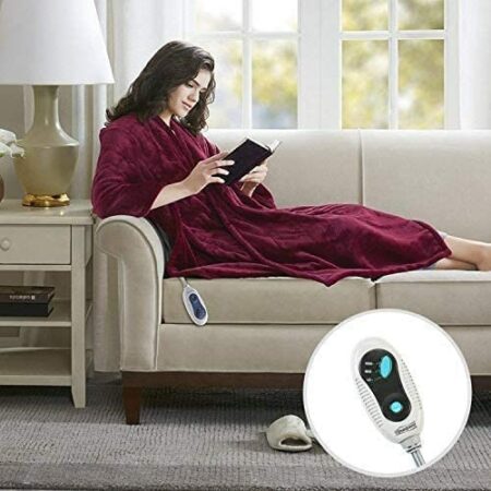 Super Soft Reversible Heated Throw Poncho only $30.36! Thumbnail